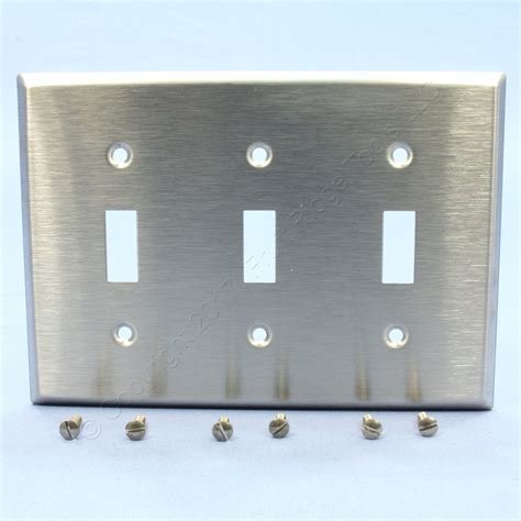 3 gang electrical box steel plate|3 gang toggle switch plate.